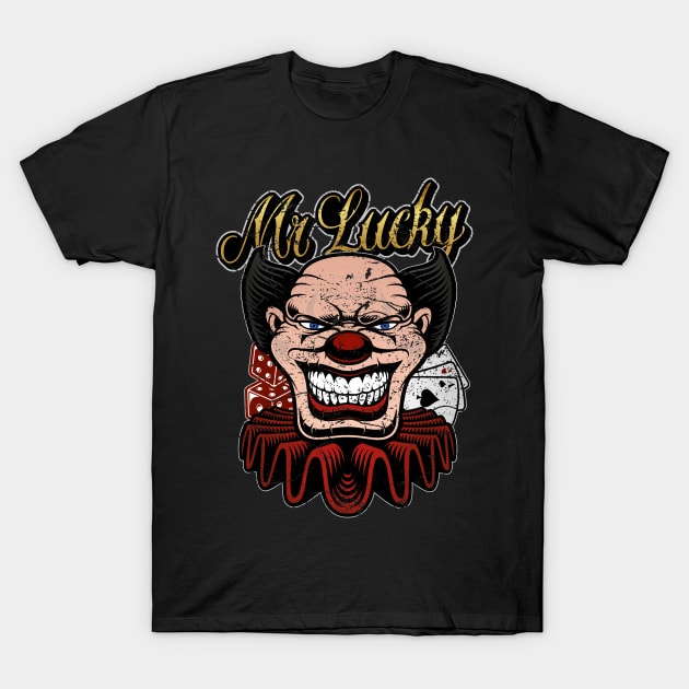 Mr. Lucky, Casino Gambler T-Shirt by RockabillyM